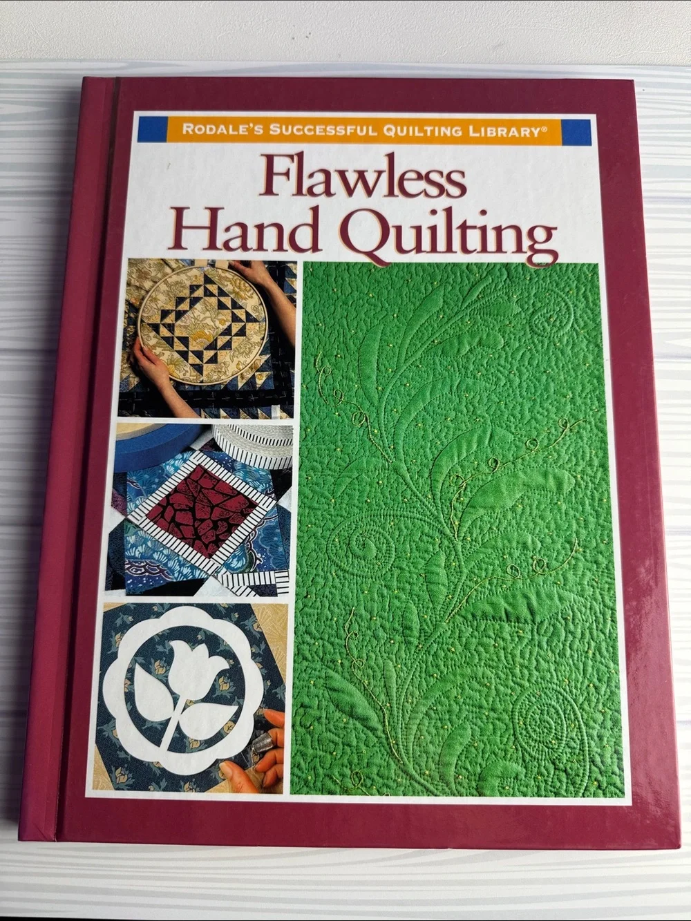 's Flawless Hand Quilting Book — Burgundy & Green